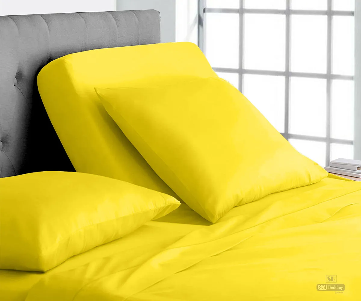 Luxurious Yellow Split Head Sheets Set 600TC