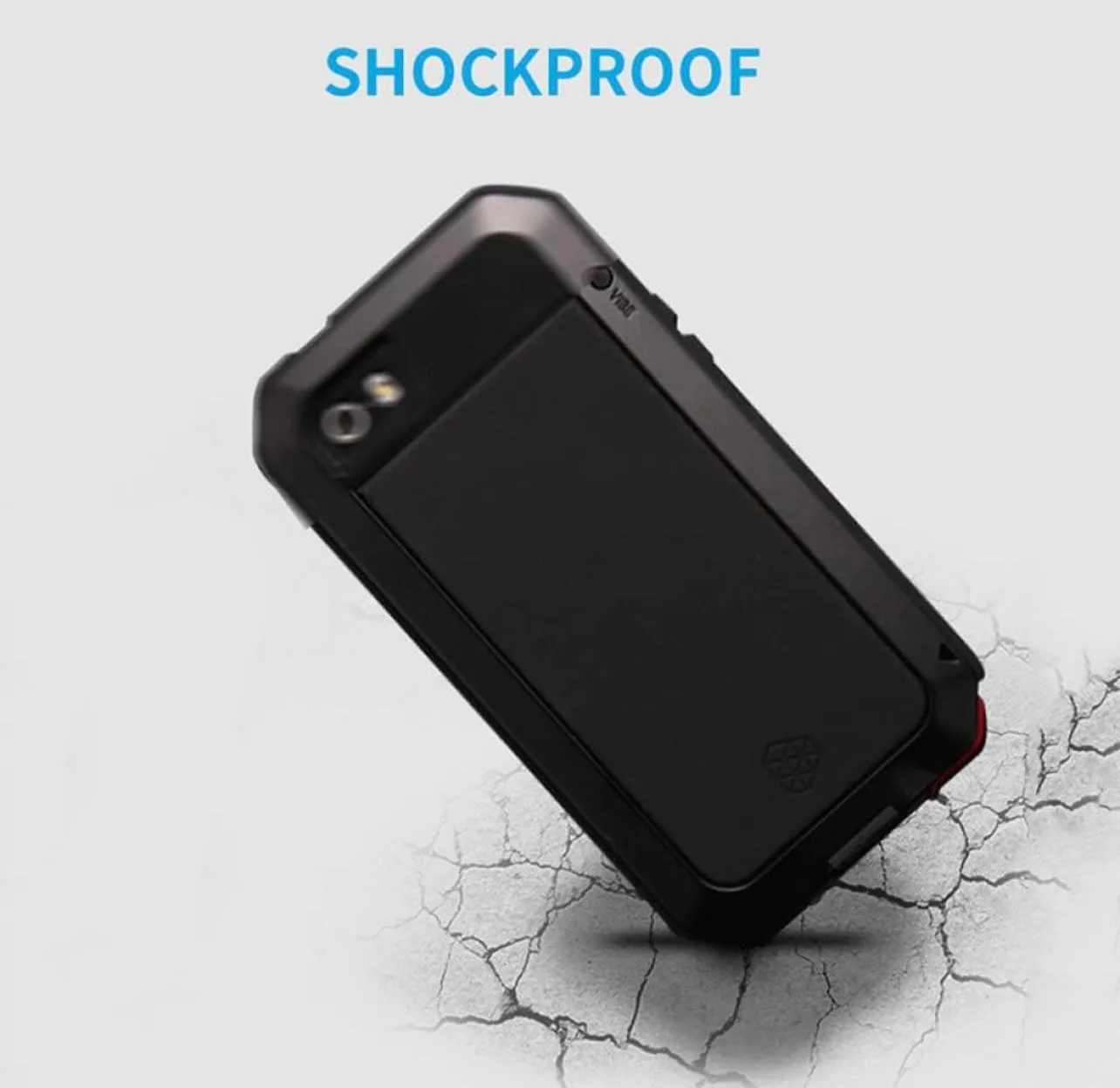 Luxury Doom Armor Life Shock Dropproof Shockproof Metal Aluminum   Silicone Protective Case for iPhone