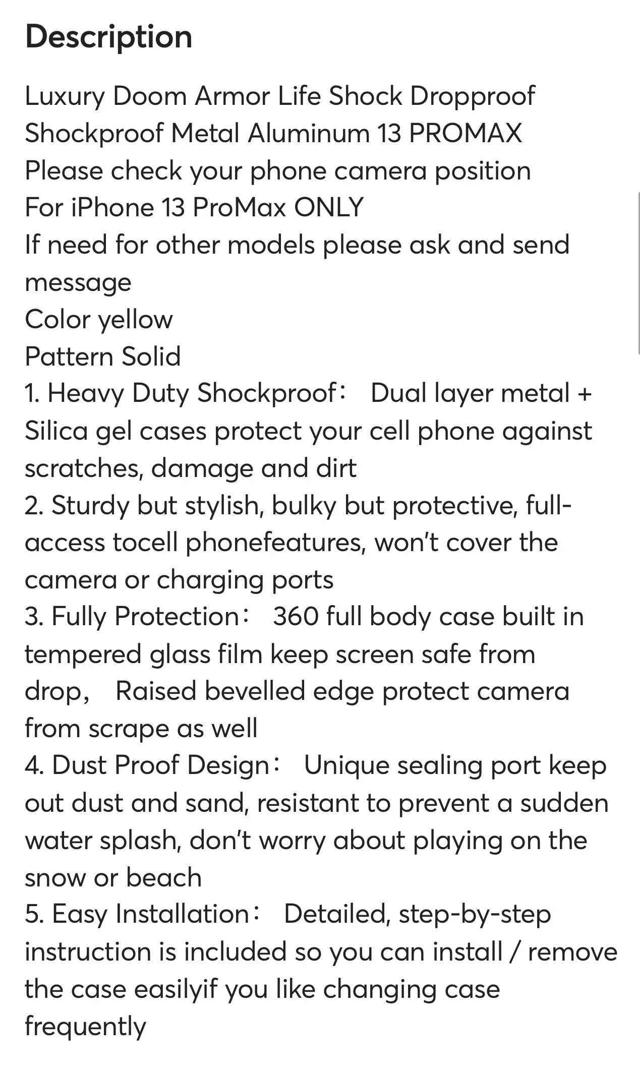 Luxury Doom Armor Life Shock Dropproof Shockproof Metal Aluminum   Silicone Protective Case for iPhone
