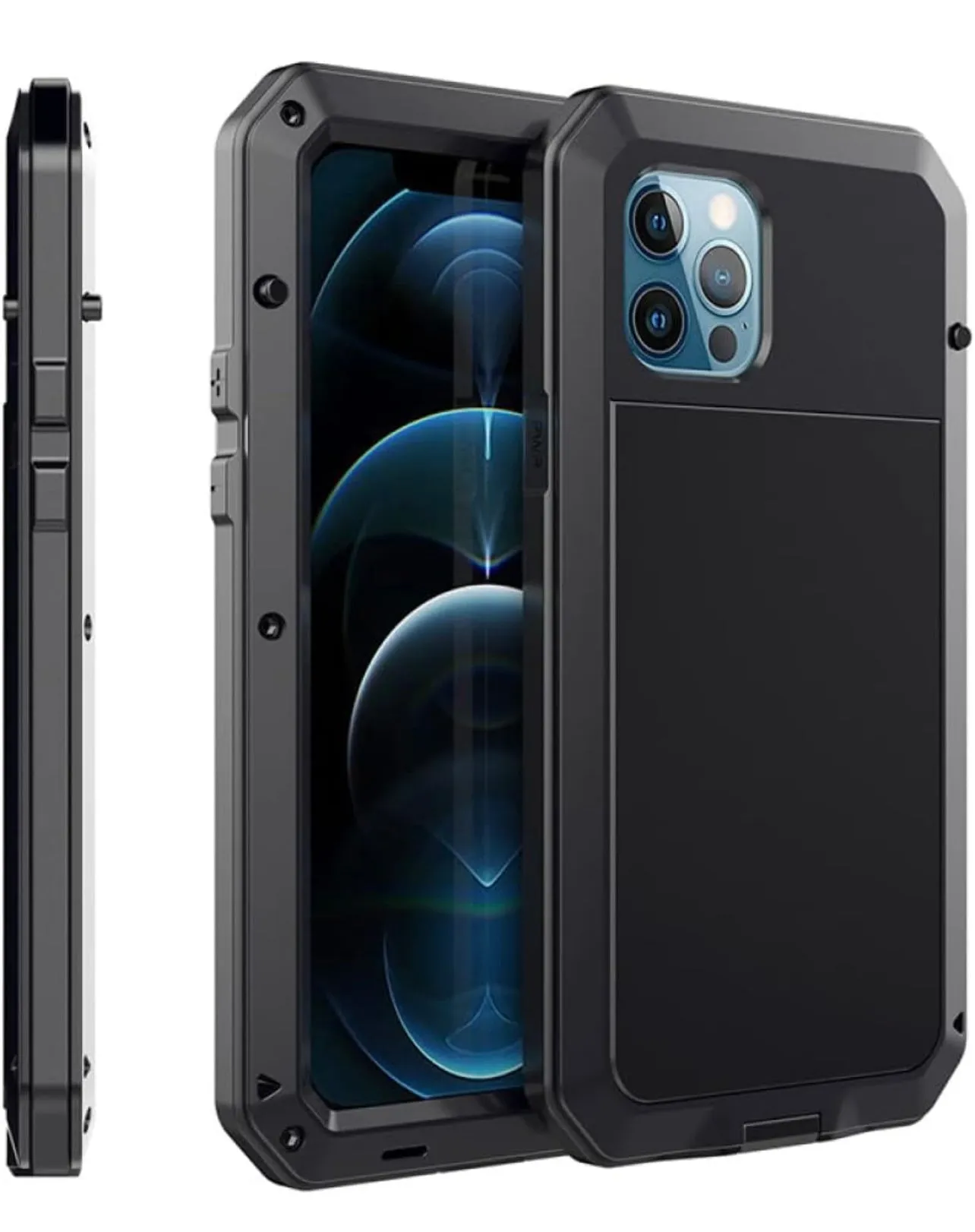 Luxury Doom Armor Life Shock Dropproof Shockproof Metal Aluminum   Silicone Protective Case for iPhone