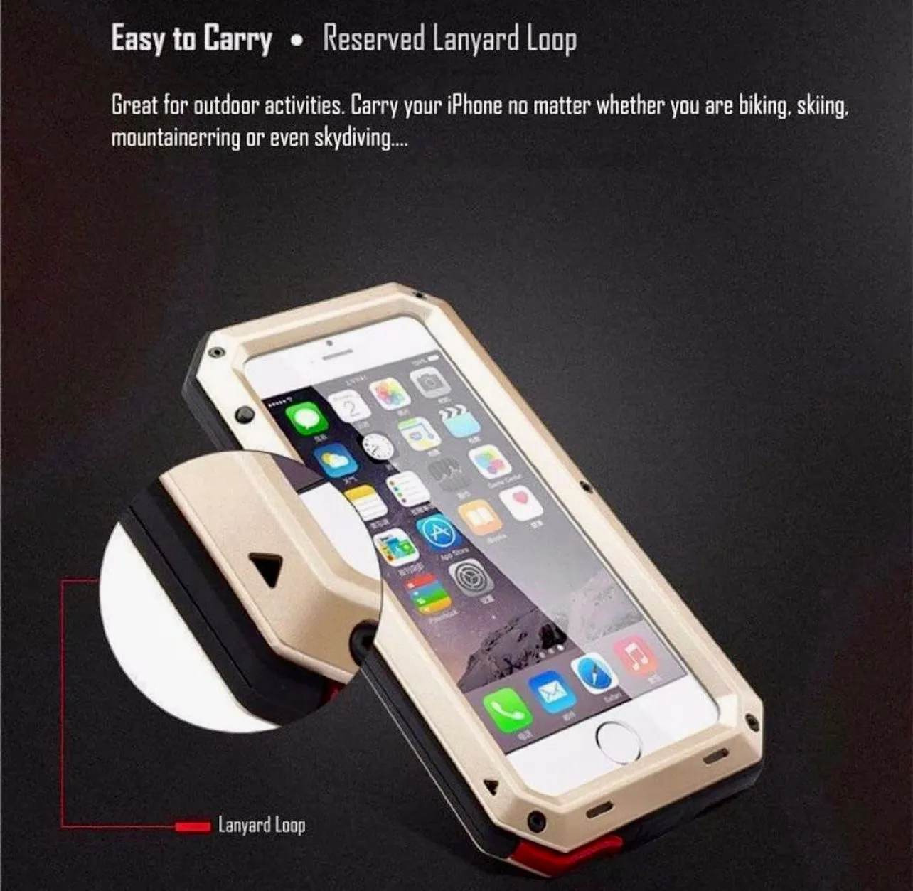 Luxury Doom Armor Life Shock Dropproof Shockproof Metal Aluminum   Silicone Protective Case for iPhone