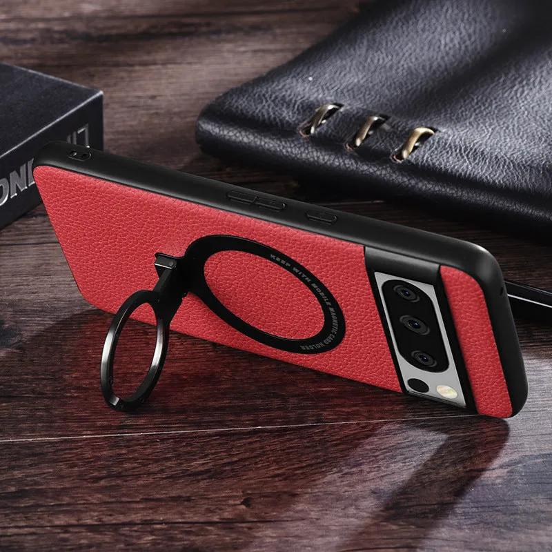 Magsafe Luxury Premium Leather Phone Case For Google Pixel 8 7