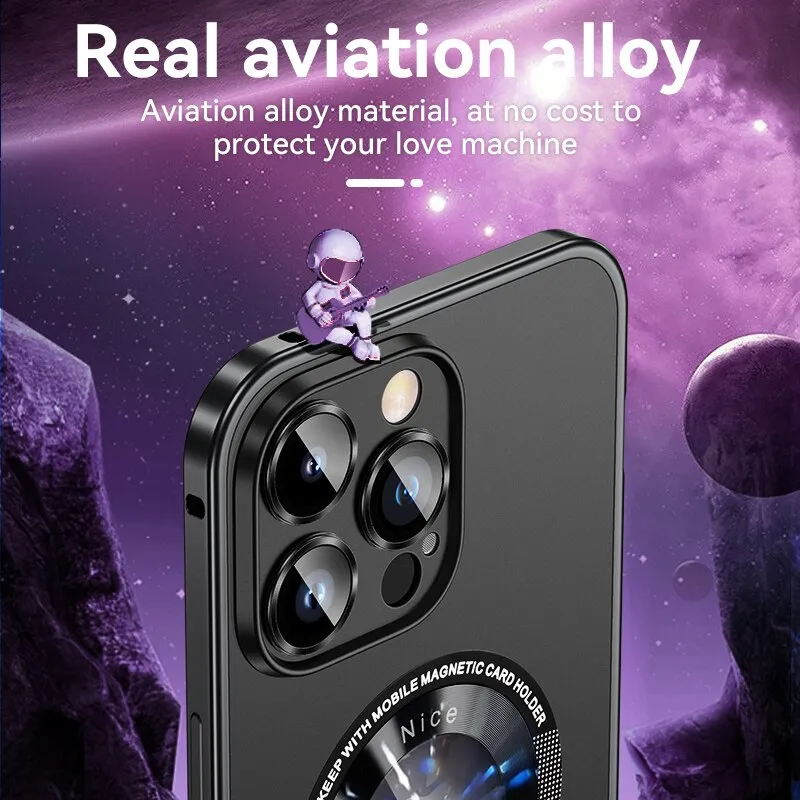 Magsafe Magnetic Metal Phone Case Aluminum Frame With Lens For IPhone
