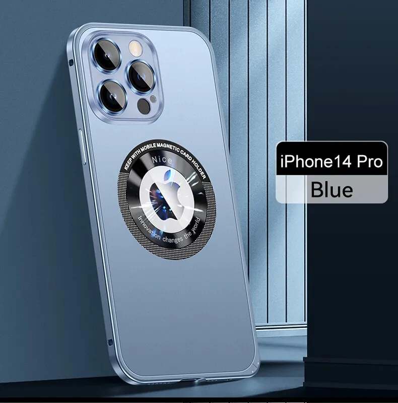 Magsafe Magnetic Metal Phone Case Aluminum Frame With Lens For IPhone