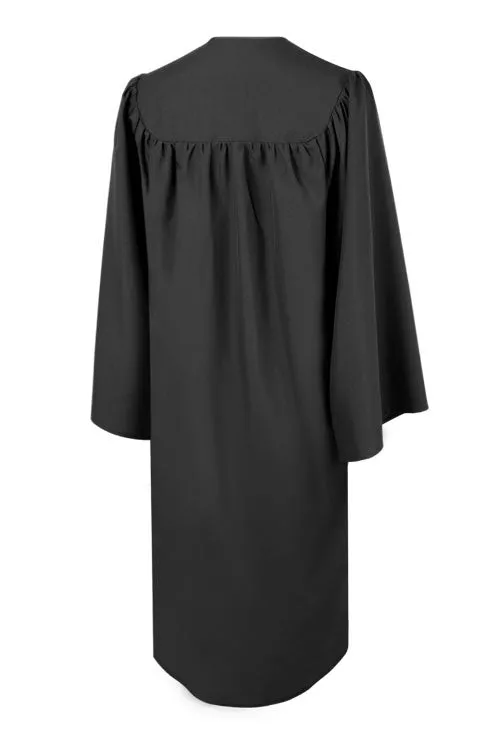 Matte Black High School Graduation Gown