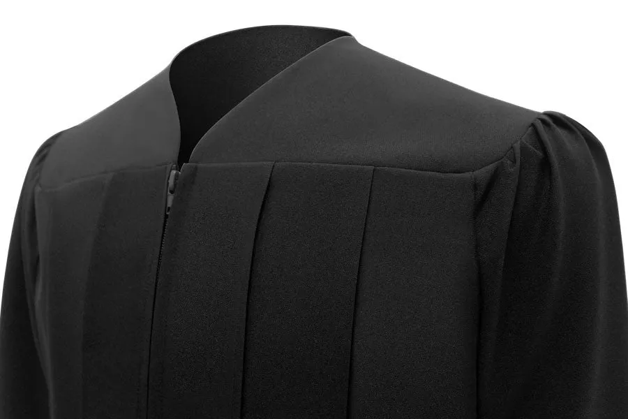 Matte Black High School Graduation Gown