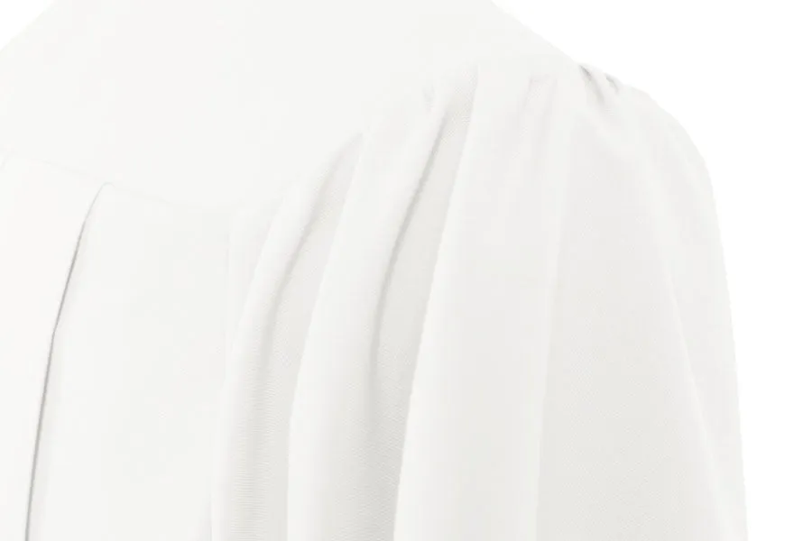 Matte White High School Graduation Gown