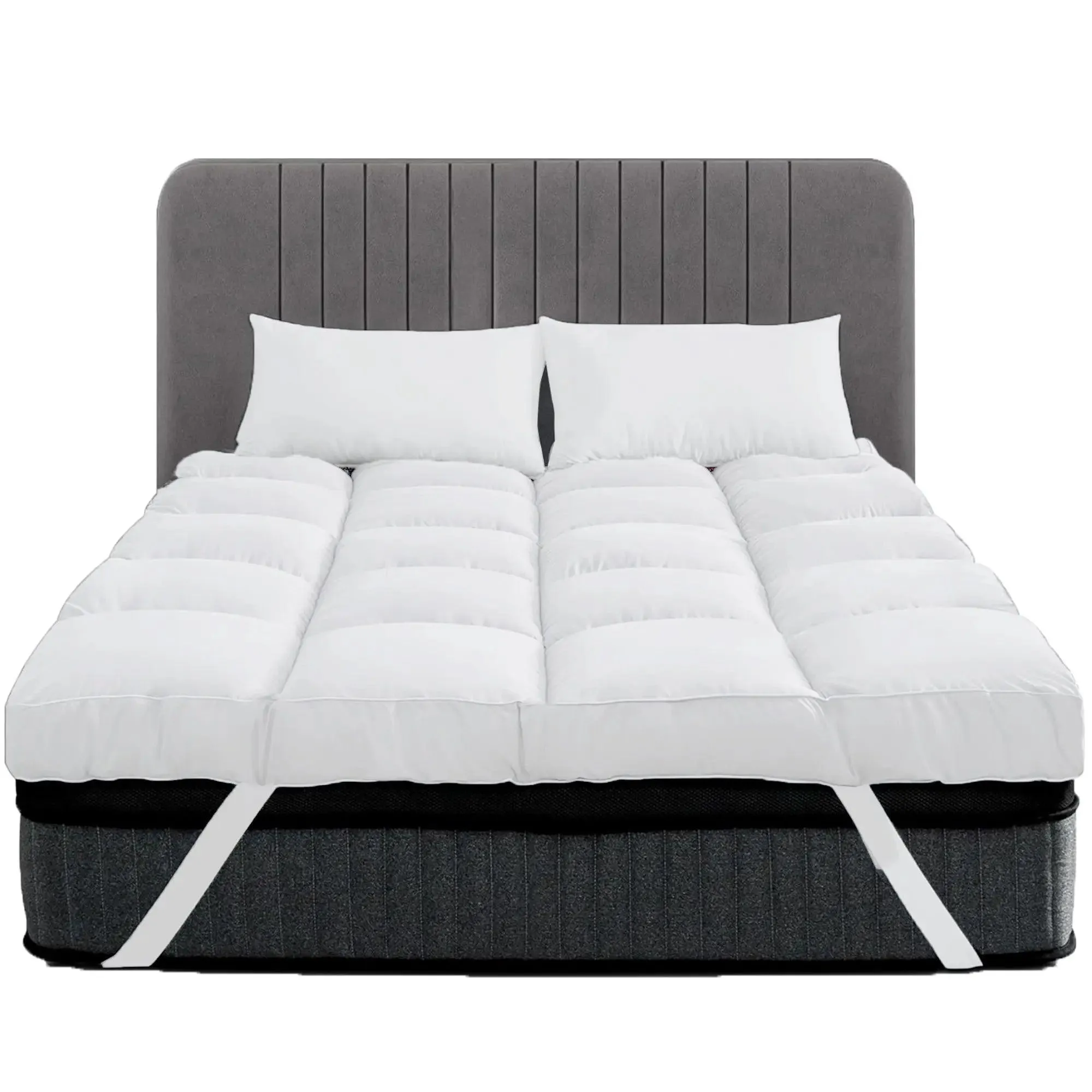 Mattress Topper Double 10CM Extra Thick with 1000GSM Filling Fiber | 135 cm x 190 cm