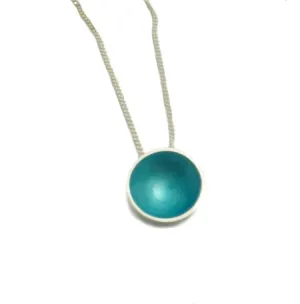 Medium Enamel Silver Pendant