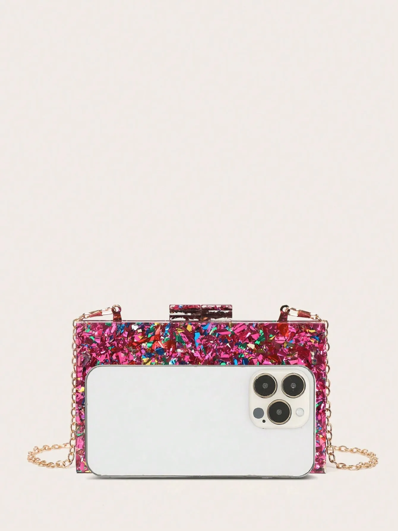 Mini Glitter Square Evening Clutch Gift BagMerry