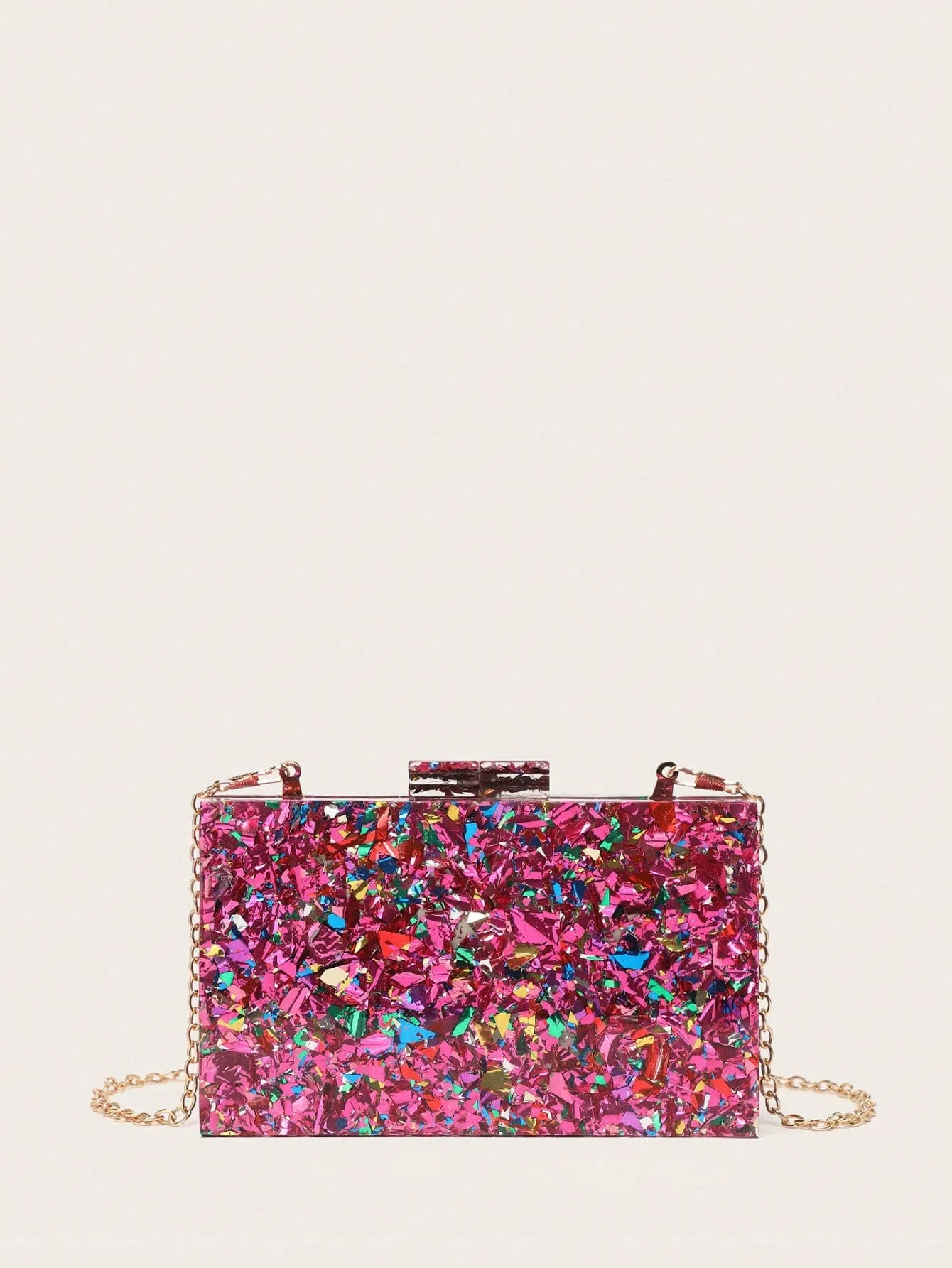Mini Glitter Square Evening Clutch Gift BagMerry