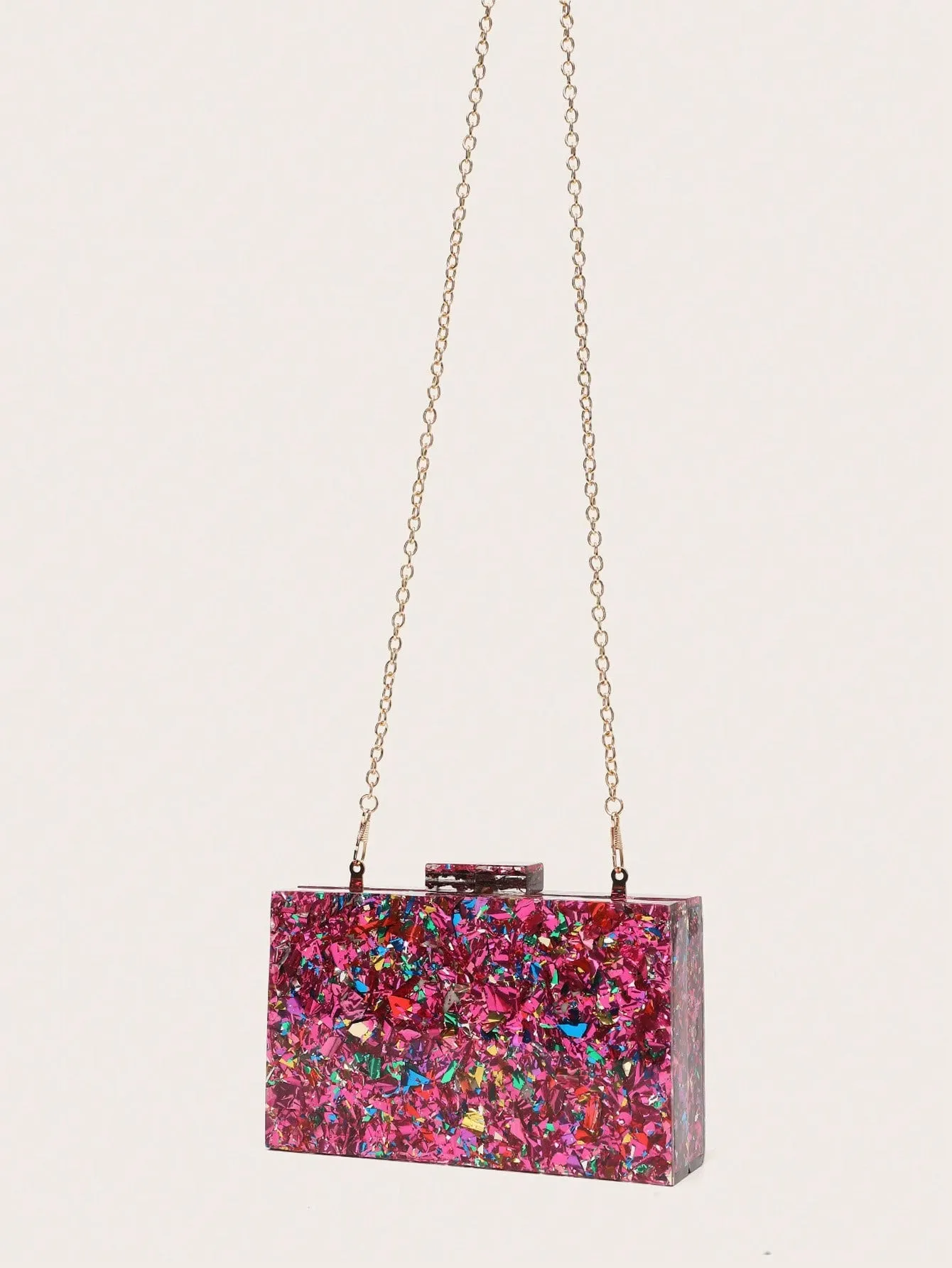 Mini Glitter Square Evening Clutch Gift BagMerry