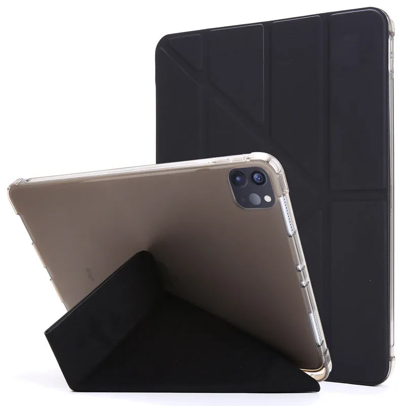 Multi-folding Shockproof Leather Tablet Flip Case with Pencil Holder For APPLE iPad
