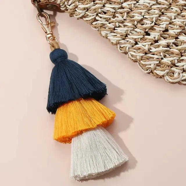 Multicolor Handmade Layered Tassel Keychain