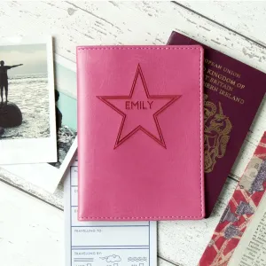 Name In Star Passport Wallet Holder