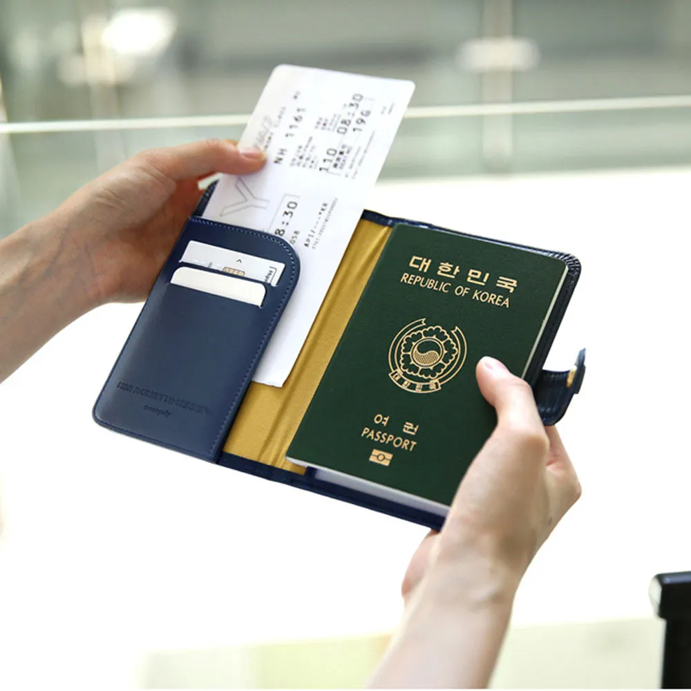 New RFID anti-degaussing short passport holder