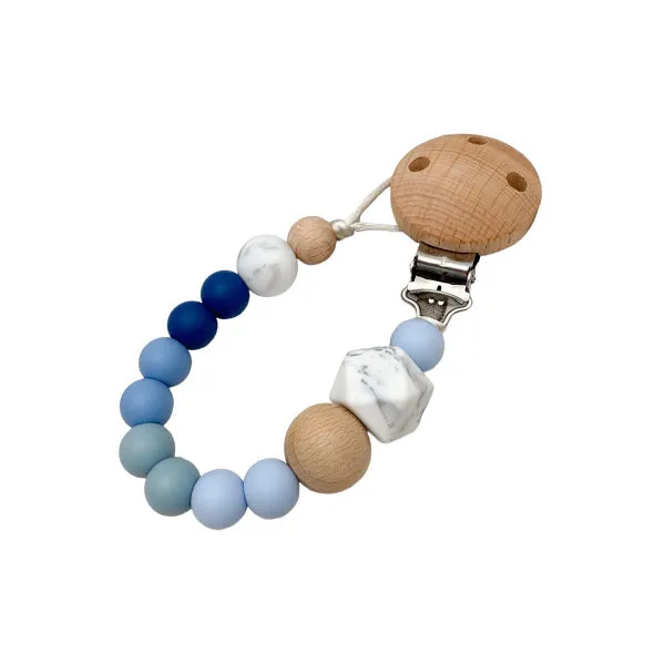 One.Chew.Three Silicone Dummy Holder Clip - Ombre