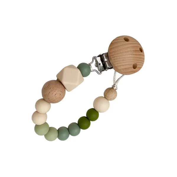 One.Chew.Three Silicone Dummy Holder Clip - Ombre