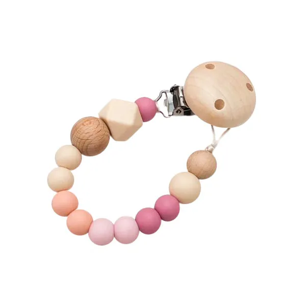 One.Chew.Three Silicone Dummy Holder Clip - Ombre