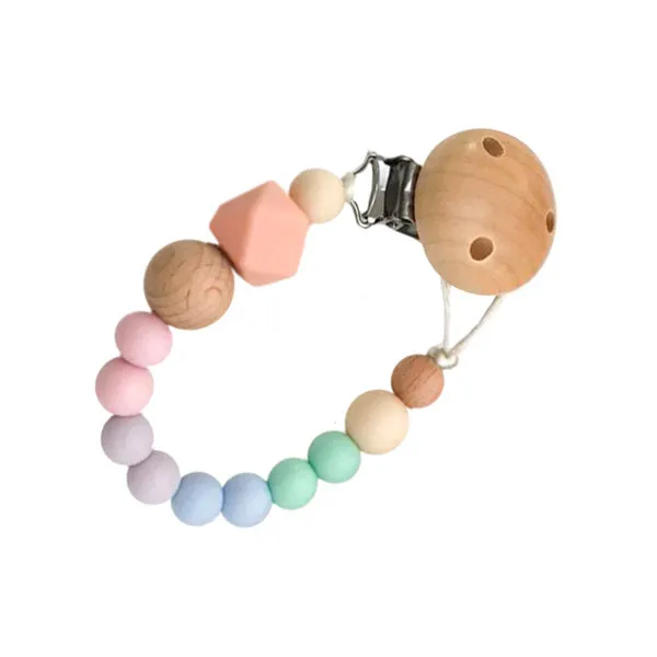 One.Chew.Three Silicone Dummy Holder Clip - Ombre