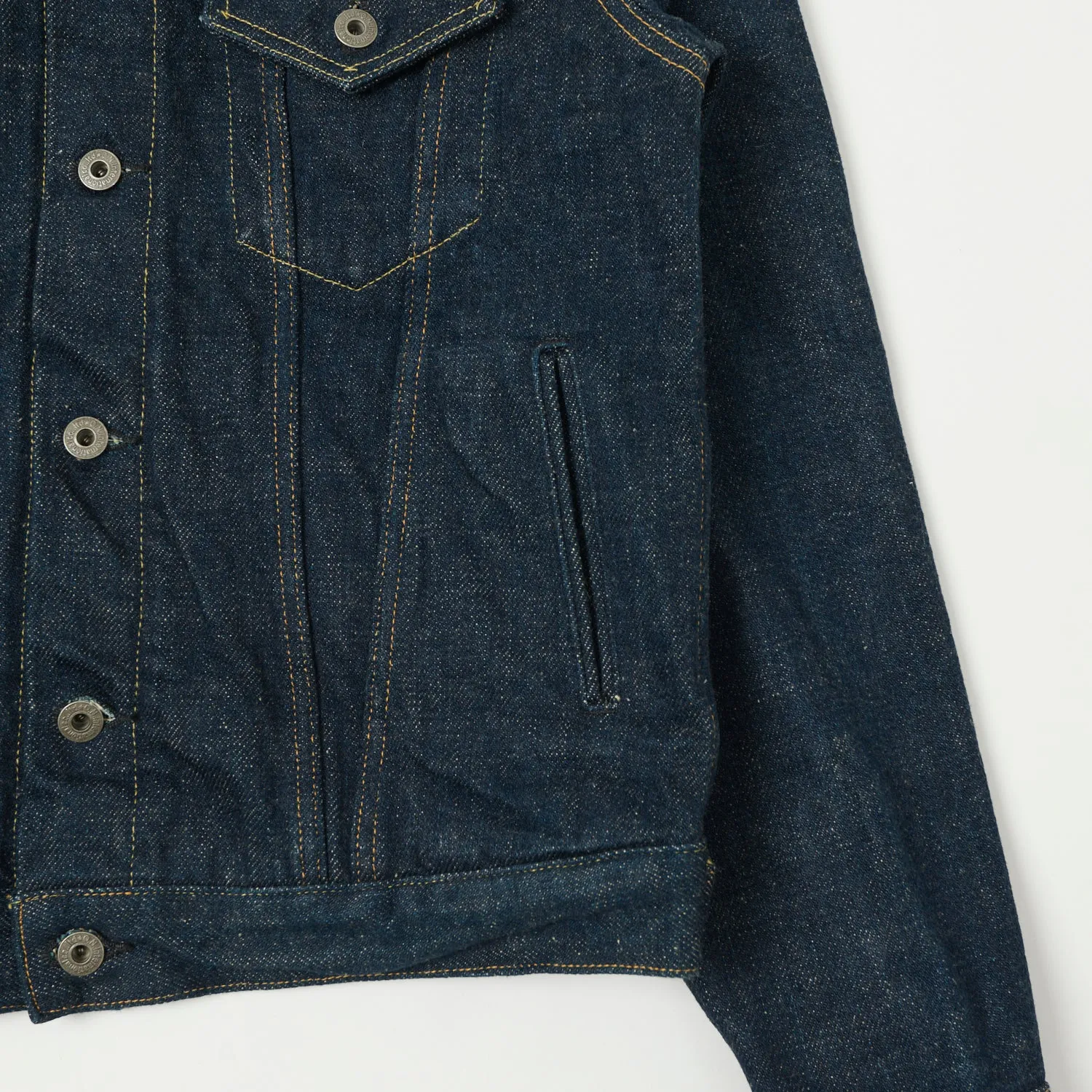 ONI 02527P-KABEG 'Secret Denim Kabuki Beige' Type-III Pocket Denim Jacket - Rinsed