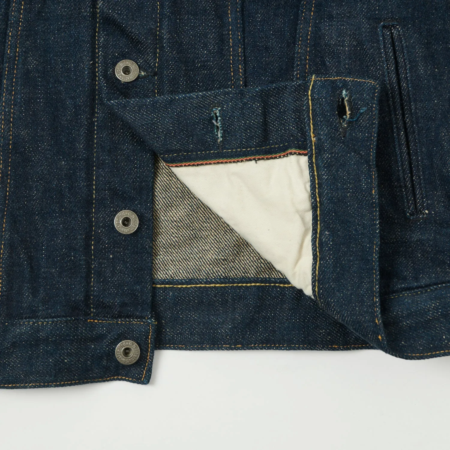 ONI 02527P-KABEG 'Secret Denim Kabuki Beige' Type-III Pocket Denim Jacket - Rinsed