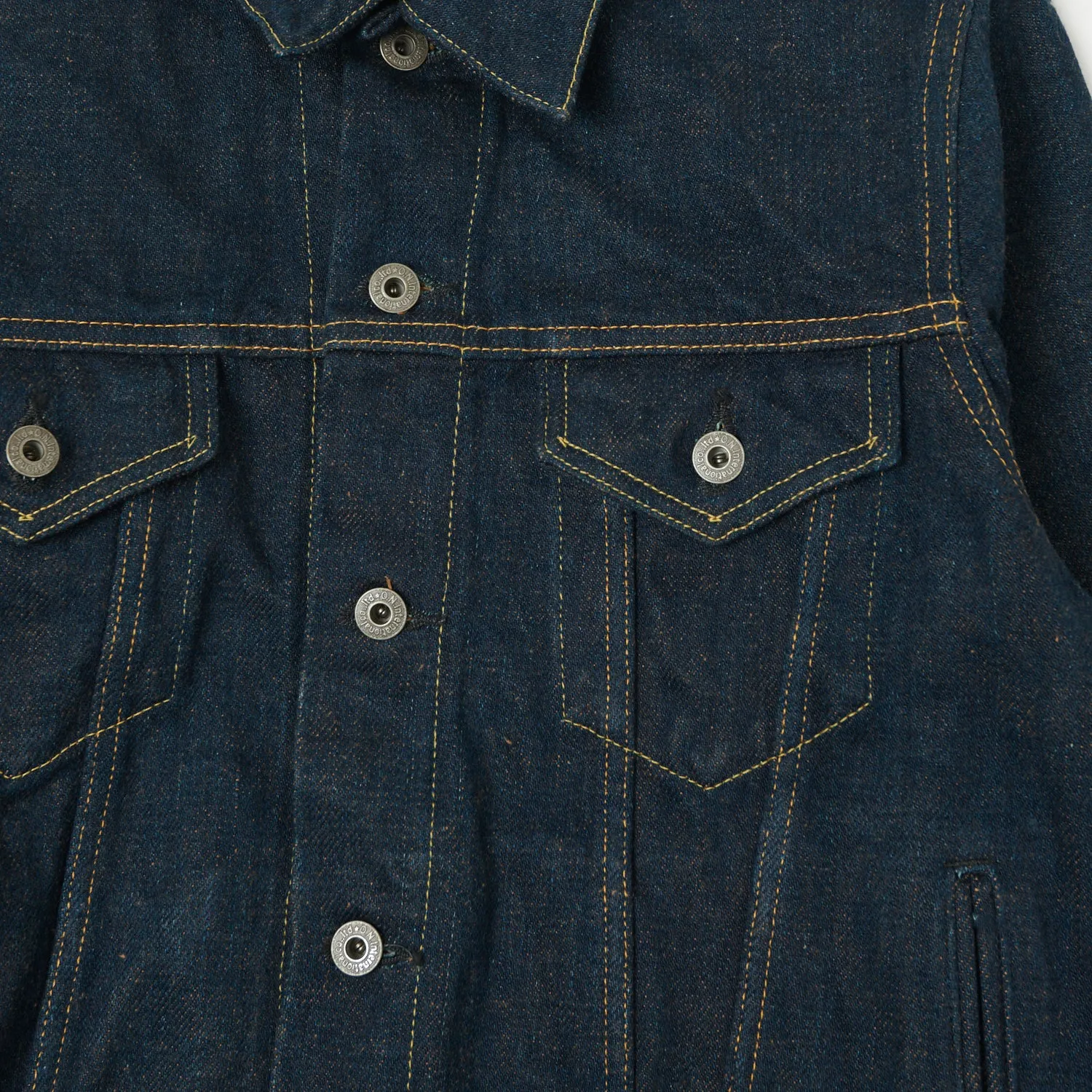 ONI 02527P-KAKBR 'Secret Denim Kikishibu Brown' Type III Pocket Denim Jacket - Rinsed