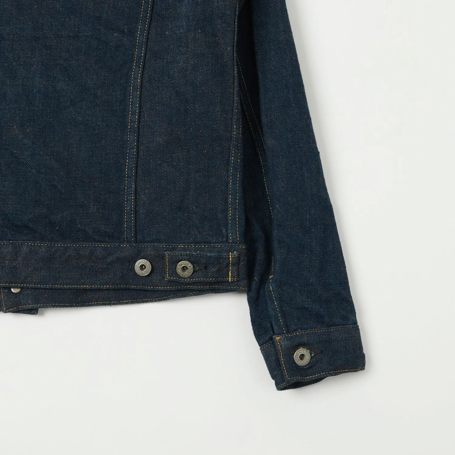 ONI 02527P-KAKBR 'Secret Denim Kikishibu Brown' Type III Pocket Denim Jacket - Rinsed