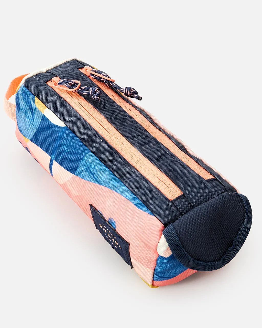 Pencil Case in Navy & Peach