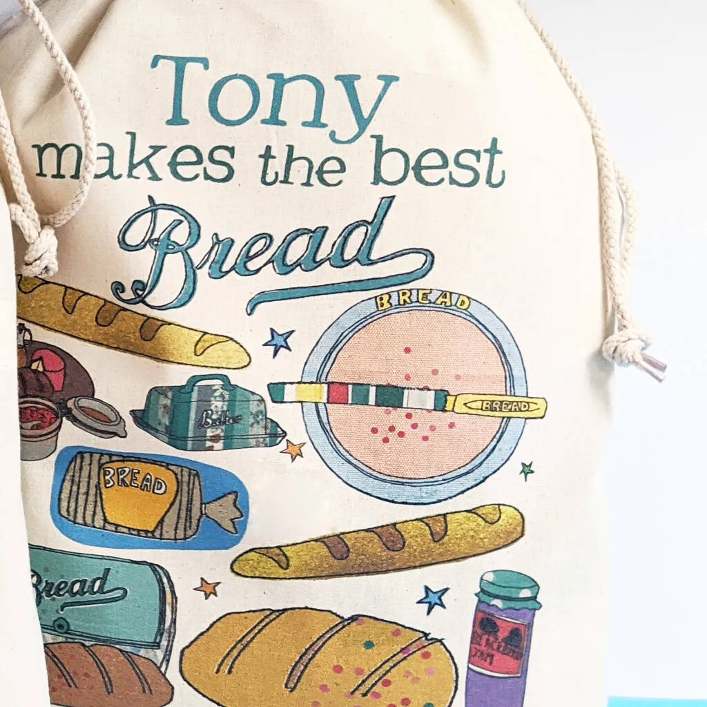 Personalised Bread Storage Bag