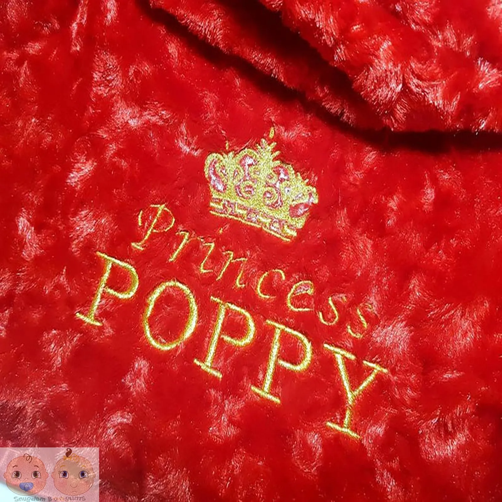 Personalised Luxurious Red Rose Swirl Fleece Blanket