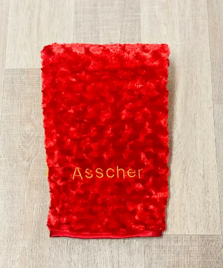 Personalised Luxurious Red Rose Swirl Fleece Blanket
