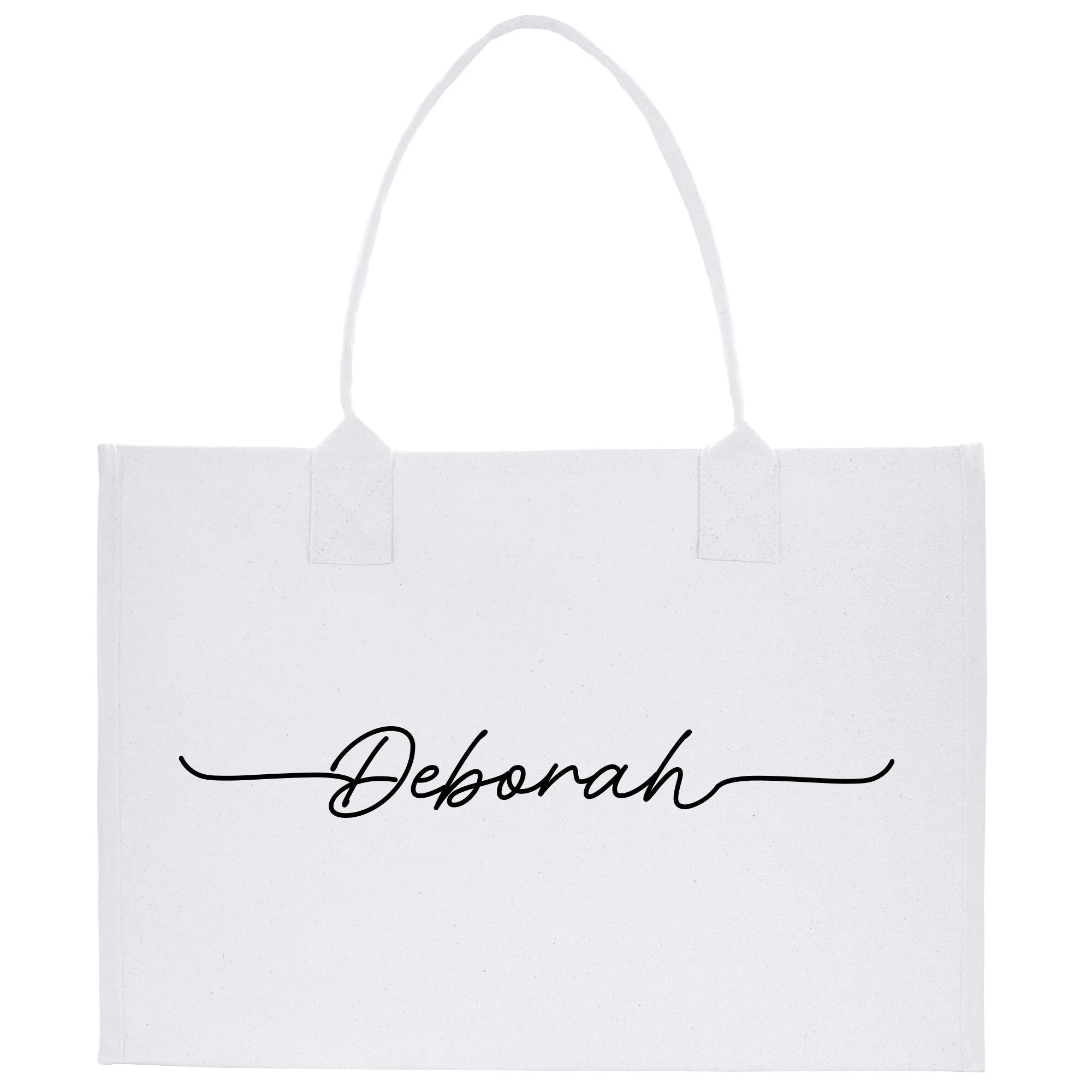 Personalized Name Wedding Cotton Canvas Tote Bag Bridal Shower Gift Custom Honeymoon Gift Customized Wedding Gift Bridesmaid Gift