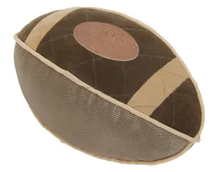 Pet Life - Pugskin - Durable Oxford Nylon and Mesh Plush Squeaky Football Toy for Dogs
