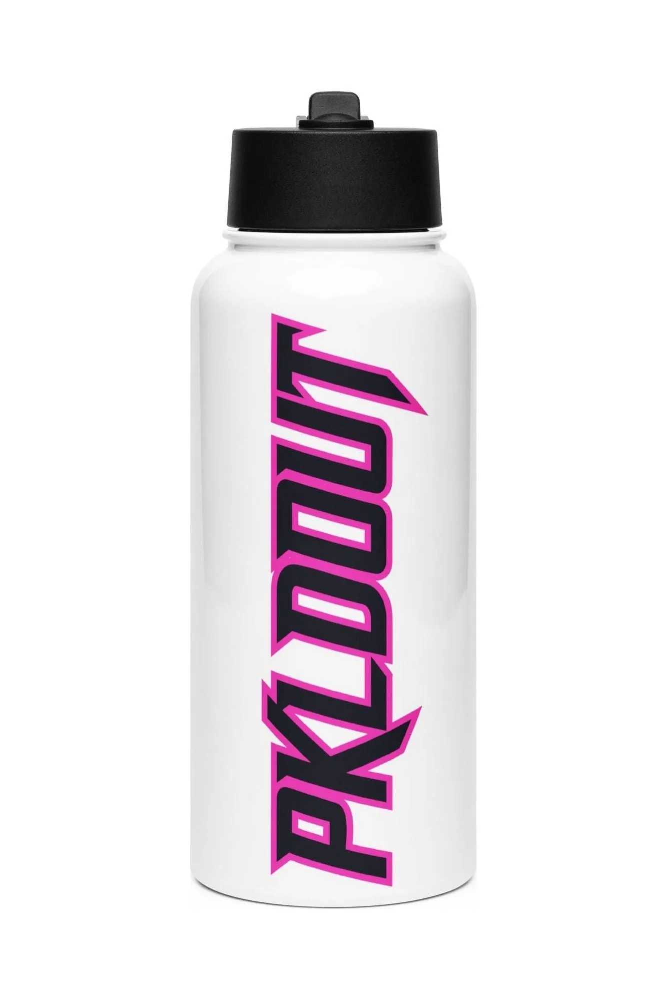 PkldOut Stainless steel water bottle with a straw lid