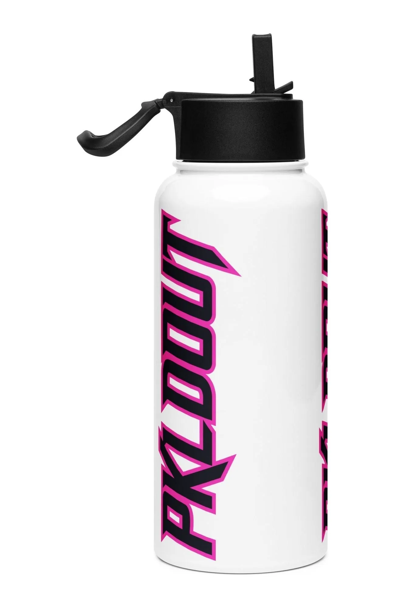 PkldOut Stainless steel water bottle with a straw lid