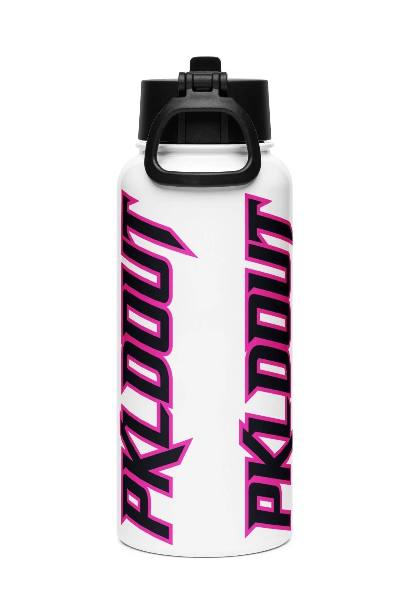 PkldOut Stainless steel water bottle with a straw lid