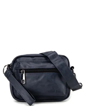 Pu Flight Mini Crossbody Bag - Navy