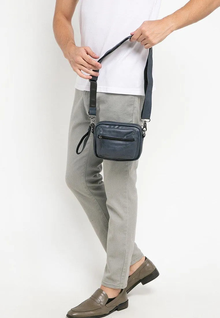 Pu Flight Mini Crossbody Bag - Navy