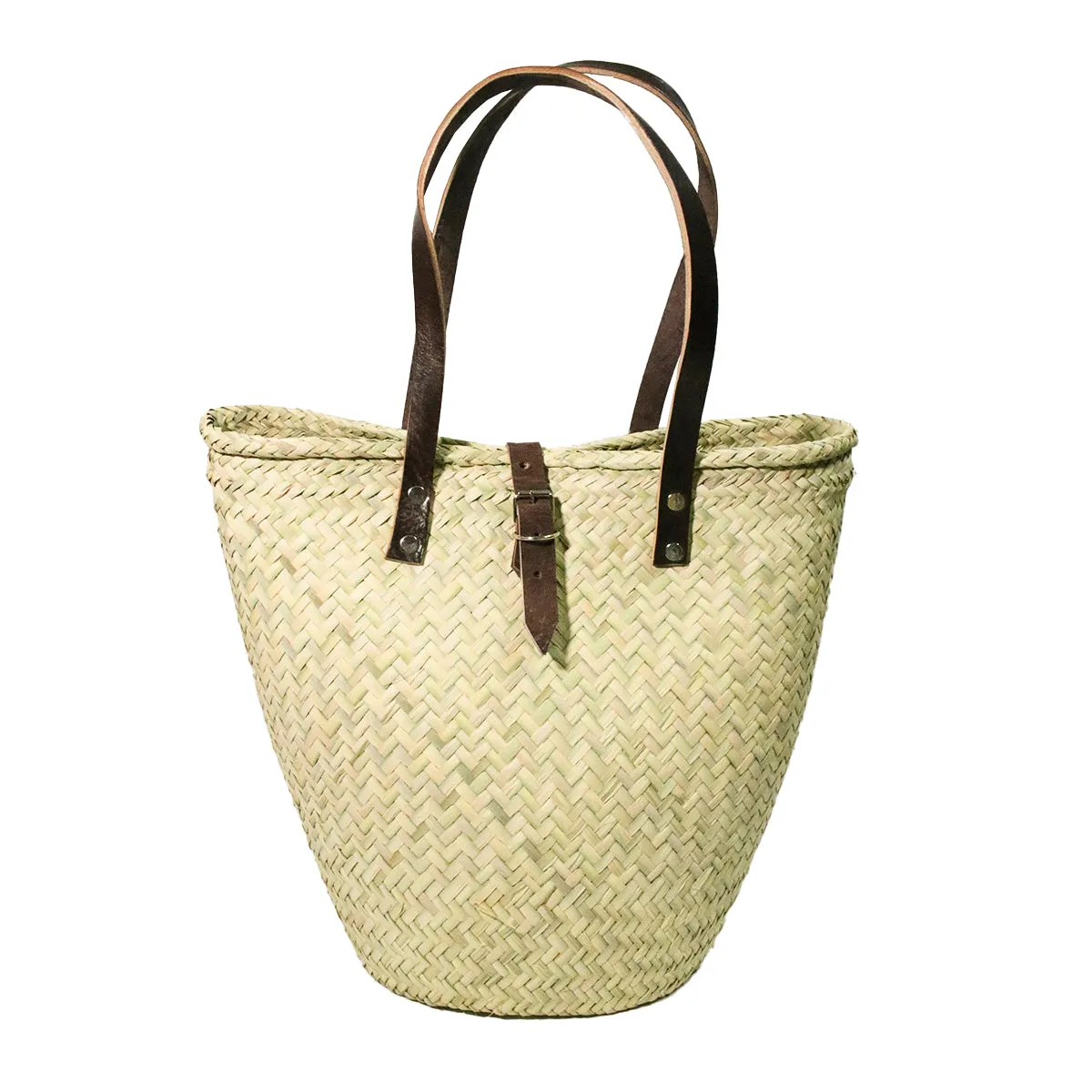 Puerto Escondido Woven Palm Large Beach Bag Tote
