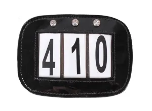 QHP Patent Leather Number Holder with Crystals