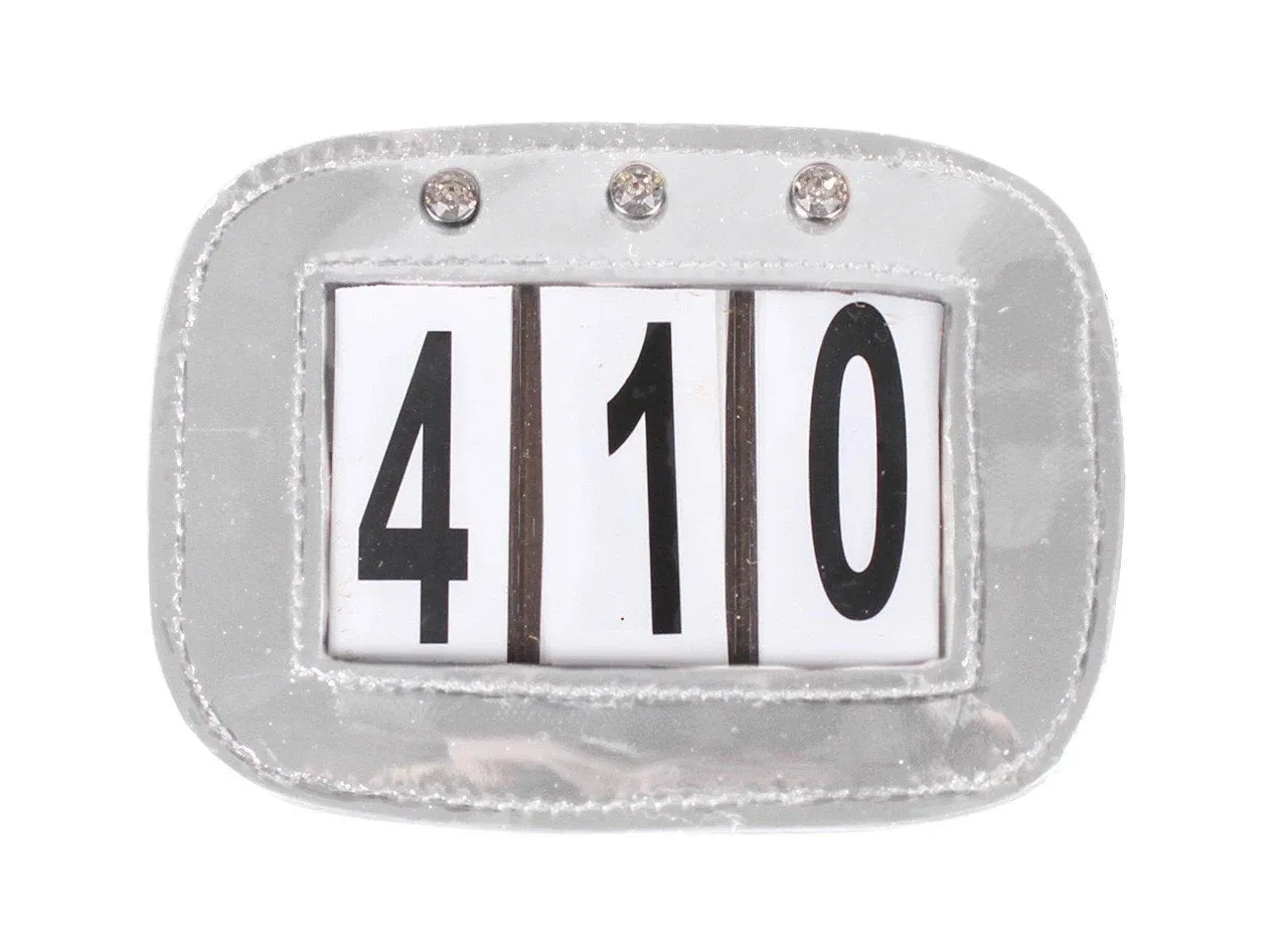 QHP Patent Leather Number Holder with Crystals