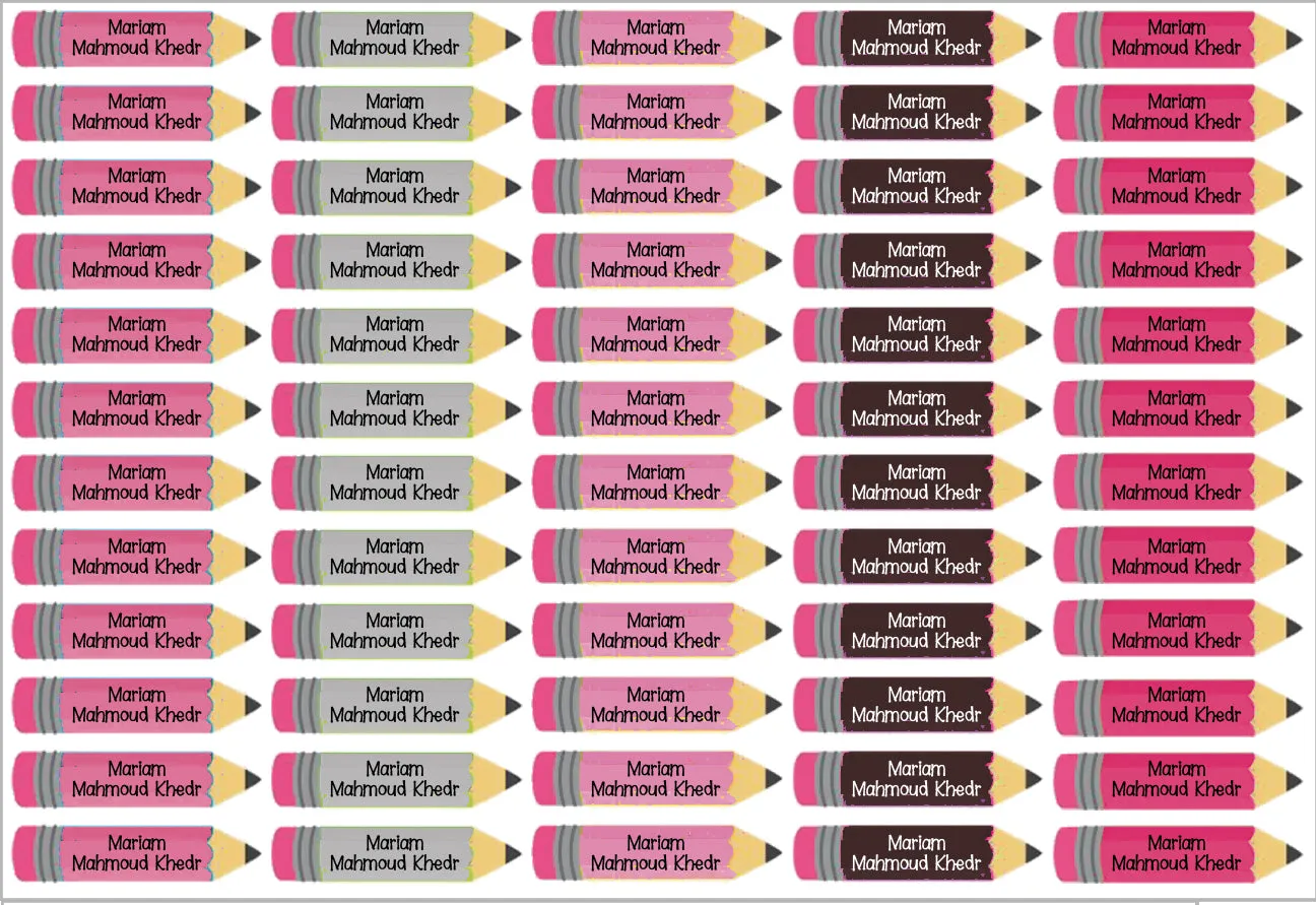 ""Barbie" School labels packs