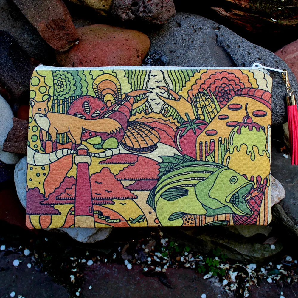 "Summers in New Jersey" clutch bag