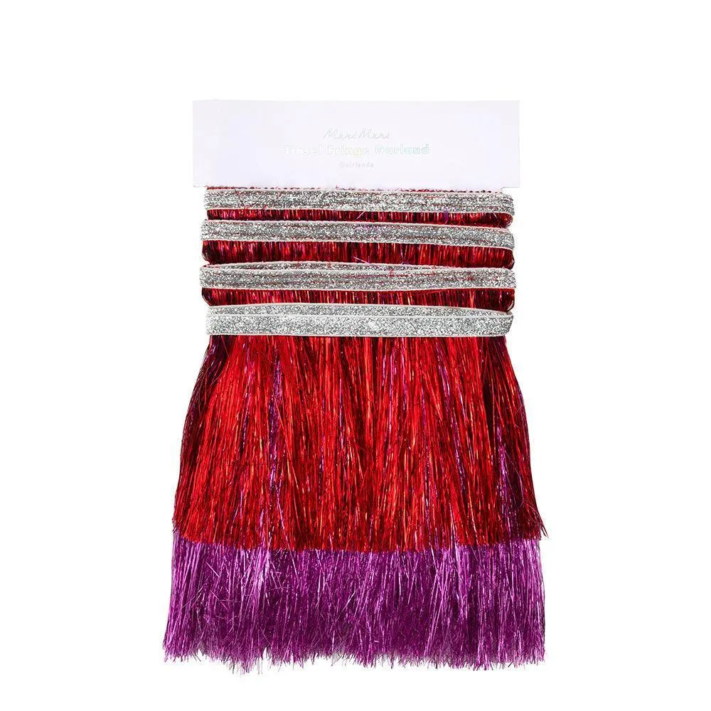 Red & Pink Tinsel Garland