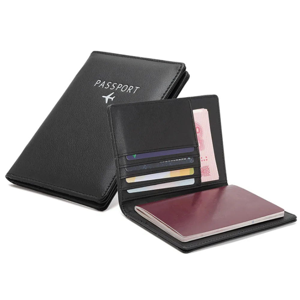 RFID PU Leather Passport Holder