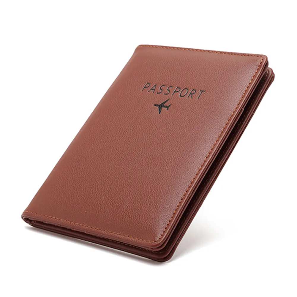 RFID PU Leather Passport Holder