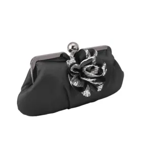 Serenade Evening Bag / Black Flower