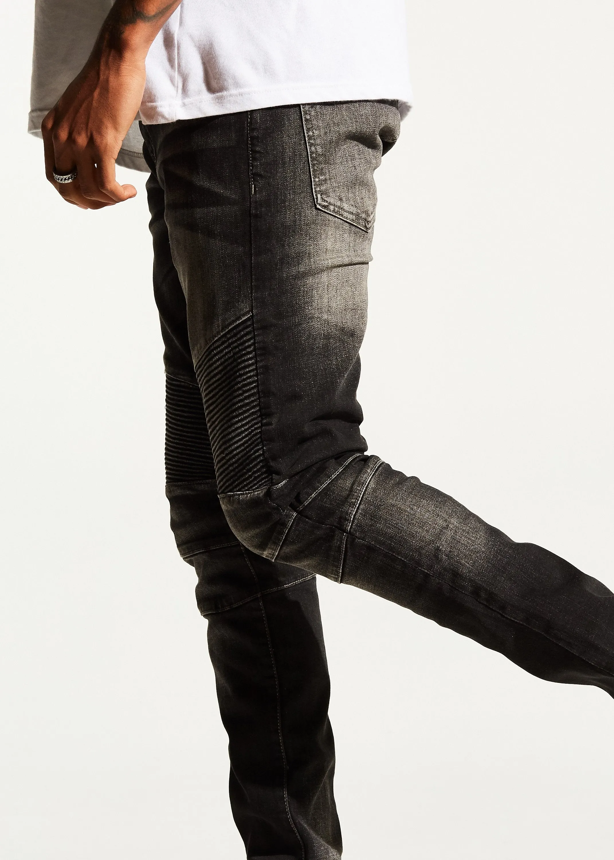 Skywalker Biker Denim (Stone Charcoal)