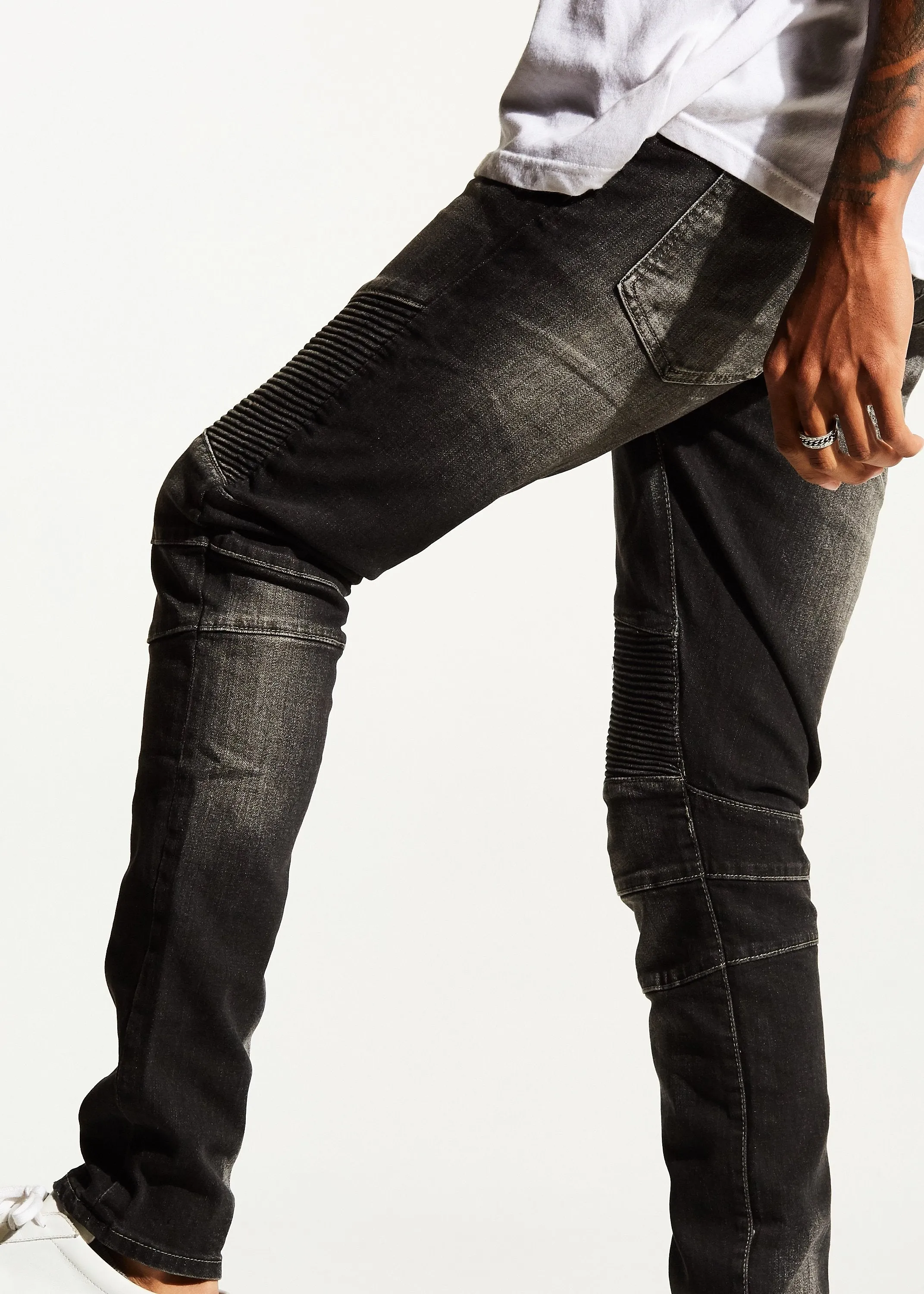 Skywalker Biker Denim (Stone Charcoal)